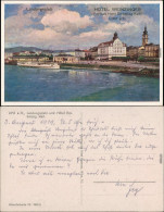 Ansichtskarte Linz Landungsplatz Hotel Weinzinger 1928  - Other & Unclassified