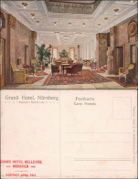 Ansichtskarte Nürnberg Eingangshalle, Grand Hotel 1913  - Nuernberg