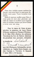 Souvenir Soldat Belge E. Dandre(i?)mont Tué Au Fort De Battice - Obituary Notices