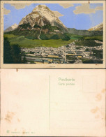 Glarus Glaris | Glarona | Glaruna Künstlerkarte - Stadt - Straßen 1909 - Andere & Zonder Classificatie