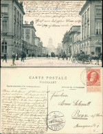 Postkaart Brüssel Bruxelles Rue De La Regence 1906 - Other & Unclassified