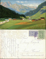 Ansichtskarte Gerlos Künstlerkarte Dorf Und Berg Panorama 1923 - Other & Unclassified