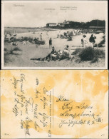 Postcard Bornholm Strand Partie Beach Scene With People 1930 - Denmark