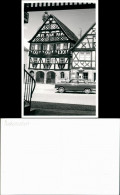 Prichsenstadt Altes Auto For Fachwerk-Wohnhaus, Strassen Partie 1955 Privatfoto - Autres & Non Classés