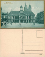 Altstadt-Magdeburg Alter Markt Rathaus Goldrand Postkarte 1910 Goldrand - Autres & Non Classés