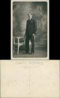 Mann Atelierfoto Mode Zeitgeschichte Handschuhe Anzug 1926 Privatfoto Foto - Personnages