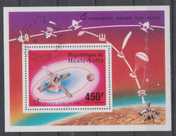 UPPER VOLTA 1977 SPACE OPERATION VIKING ON MARS CANCELLED S/SHEET - Afrika