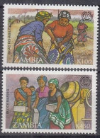 SAMBIA  645-646, Postfrisch **, 75 Jahre Internationale Arbeitsorganisation (ILO), 1994 - Zambie (1965-...)