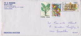 Thaïlande Thailand Surathani Lettre Timbre Mail Centre Bangkok Stamp Air Mail Cover - Thaïlande