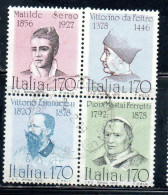 ITALIA REPUBBLICA ITALY REPUBLIC 1978 PERSONAGGI ILLUSTRI BLOCCO BLOCK BLOC USATO USED OBLITERE' - Blocks & Sheetlets