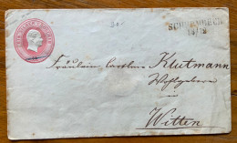 GERMANIA - BUSTA POSTALE  1 G. FROM  SCHRAMBERG To WITTEN  - Retro AUSG.N 4 - Postal  Stationery