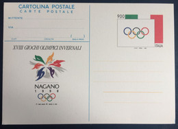 1998 - Italia - Cartolina Postale - XVIII Giochi Olimpici Invernali - Lire 900 - Entiers Postaux