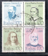 ITALIA REPUBBLICA ITALY REPUBLIC 1978 PERSONAGGI ILLUSTRI BLOCCO BLOCK BLOC USATO USED OBLITERE' - Blocks & Sheetlets