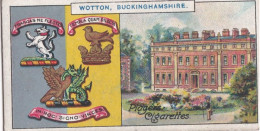 123 Wooton Buckinghamshire - Country Seats & Arms 1910 - Players Cigarette Cards - Antique - Player's