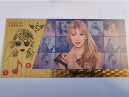 BANKNOTE / GOLDFOIL BILJET / TAYLOR SWIFT /  $100,- / SOUVENIR BILJET / UNC ** Goldfoil 040 ** - Sonstige & Ohne Zuordnung