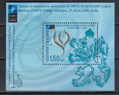 Bulgaria 2006 - Foreign Ministers Meeting Of NATO, Mi-Nr. Bl. 283, MNH** - Neufs