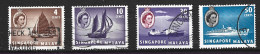 SINGAPOUR. Timbres Oblitérés De 1955. Bateaux. - Bateaux