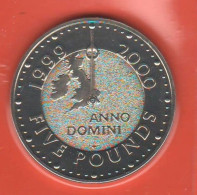 UK 5 Pounds 2000 ANNO DOMINI England Nickel Coin Angleterre GB Five Pounds - 5 Pond