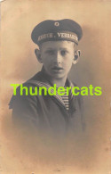 CPA CARTE DE PHOTO FOTOKAART ALLEMAGNE ALLEMAND MARINE BOY GARCON JUGEND VERBAND GUERRE 1914 1918 WW I  - Guerre 1914-18