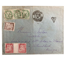 !!! FRANCE, LETTRE DE 1933 DE MAURENS POUR VILLAMBLARD, AFFRANCHIE TYPE BLANC TAXE À 70c - Covers & Documents