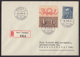 VAR 2 - 26/2/1943 - Registered Letter Sent From Zurich To Emmenbrücke In Switzerland. First Day Cover - Postmark Collection