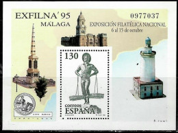 Spain - Souvenir Sheet - 1995 National Philatelic Exhibition EXFILNA '95, Malaga - Blocchi & Foglietti