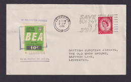 Flugpost Brief Air Mail BEA Großbritannien Helicopter Plus Vignette Leicaster - Briefe U. Dokumente