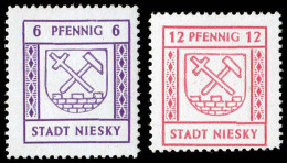 Deutsche Lokalausg. Niesky, 1945, 3-.4, Postfrisch - Autres & Non Classés