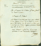 LAS Lettre Autographe Signature Joseph David De Barquier Général Français Révolution & Empire Pr Colonel Penon - Politiques & Militaires