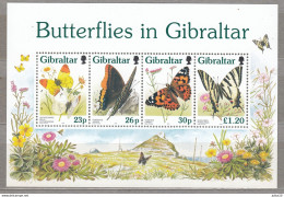 GIBRALTAR 1997 Insects Butterfly Mi Bl. 28 MNH (**) #Fauna1031 - Mariposas