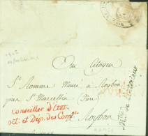 Empire Révolution Cursive Du Ministère Intérieur "conseiller D'état" LAS Lettre Autographe Signature Français De Nantes - Político Y Militar