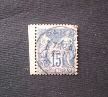 STAMPS FRANCIA SAGE 1877 15 CENT BLEU N.90 II TYPE (YVERT) - 1876-1898 Sage (Type II)