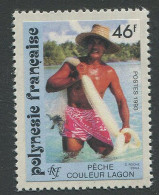 Polynesie Francaise:French Polynesia:Unused Stamp Fishing Man, 1993, MNH - Fishes