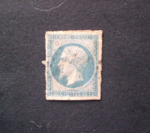 FRANCIA 1862 NAPOLEONE III 20 CENT BLEU I TYPE N. 14 Ac (YVERT) OBLITERE - 1862 Napoleon III