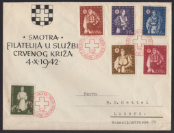 VAR 8 - 4/10/1942 - Letter Sent From Croatia To Switzerland. Red Cross. - Croatie
