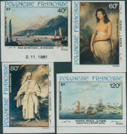 French Polynesia 1981 Sc#C187-C190,SG356-359 Paintings Set Imperf MNH - Sonstige & Ohne Zuordnung