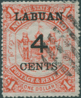 Malaysia Labuan 1904 SG137 4c On $1 Arms CTO - Straits Settlements