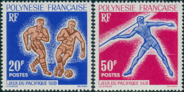 French Polynesia 1962 Sc#203-204,SG28-29 South Pacific Games Suva Set MNH - Sonstige & Ohne Zuordnung