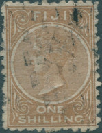 Fiji 1881 SG64 1/- Pale Brown Queen Victoria P10 FU - Fiji (1970-...)