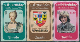 Tuvalu 1982 SG189-191 Royal Wedding ROYAL BABY Ovpt Set MNH - Tuvalu