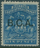 Nyasaland 1891 SG5 6d Blue Arms B.C.A Ovpt MH - Malawi (1964-...)