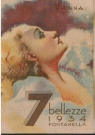 Calendarietto Da Profumeria 7 Bellezze 1934 Fontanella - Petit Format : 1921-40