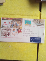 Australia To Argentina.uruguay.(2).pstat Red Cross.yv 1438 Precious Reg Post Late Delivery Up To 30/45 Day Could Be Less - Covers & Documents