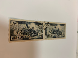 Vietnam Saigon Stamp Refugee Postally Used Pair - Viêt-Nam