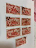 Vietnam Saigon Stamp Refugee Postally Used X 7 - Vietnam