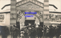 Cirque Carte Photo Photographie Grand Cirque Plege Spectacle Affiche Les Colibris , Peut-être Caen 1903 - Circus