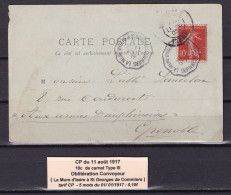 D 819 / N° 135 SUR CARTE POSTALE - 1877-1920: Semi Modern Period