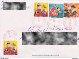 USA 2012:  Toy Story, Nemo, Cartoon, Forever Stamps, Cover Posted On Special Date: 12.12.12 - Cinéma