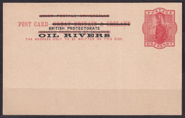 BRITISH PRTECTORATE/OIL RIVERS. 1895/unused One-penny Postal Stationery Card. - Nigeria (...-1960)