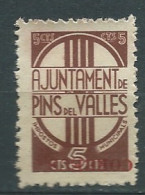 AJUNTAMENT DE PINS DEL VALLES " 5 Cts -  Espagne (*)  (  Plis )  Ava 34219 - Republican Issues